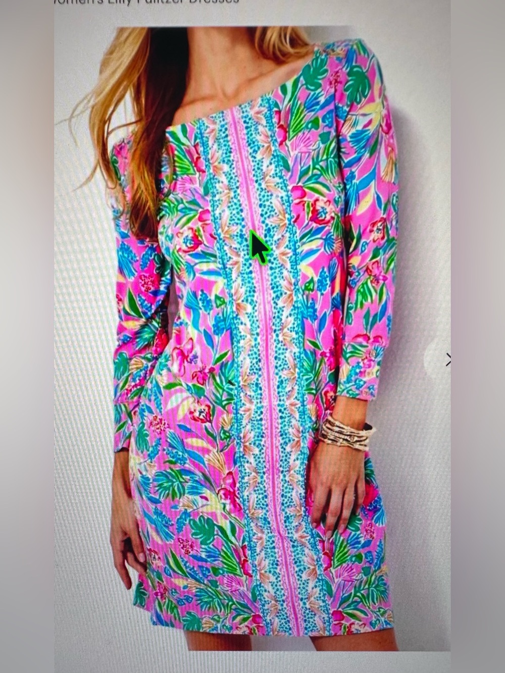 Lilly Pulitzer Sophie Dress Havana  Pink Casa Jaguar  UPT 50+ Size L